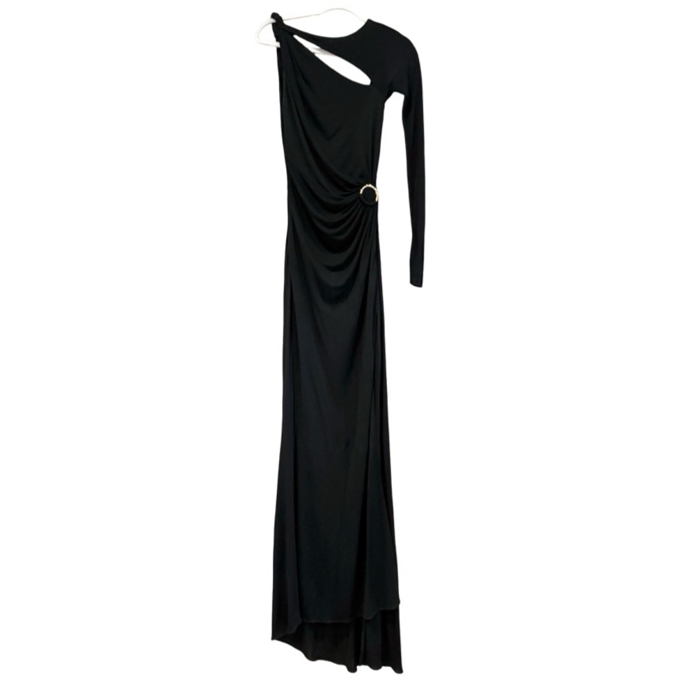 Emilio Pucci Black Asymmetrical Cutout Gown Black Size IT 40